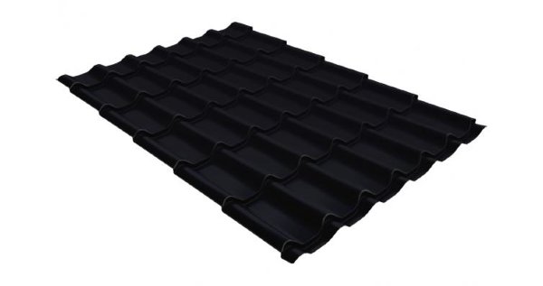 Металлочерепица классик GL 0,5 Velur20 RAL 9005 черный купить в Находке