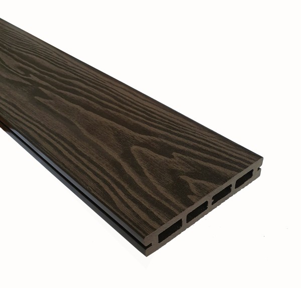 Террасная доска из ДПК Terrapol Смарт 3D Пустотелая с пазом Венге Соренто купить в Находке