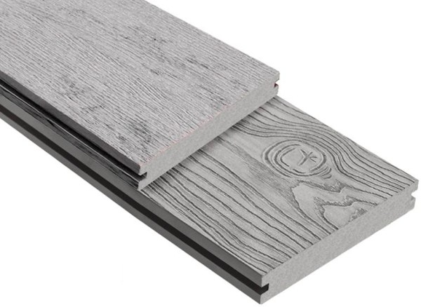Террасная доска ДПК Outdoor 3D полнотелая STORM/OCEAN GREY серая микс купить в Находке
