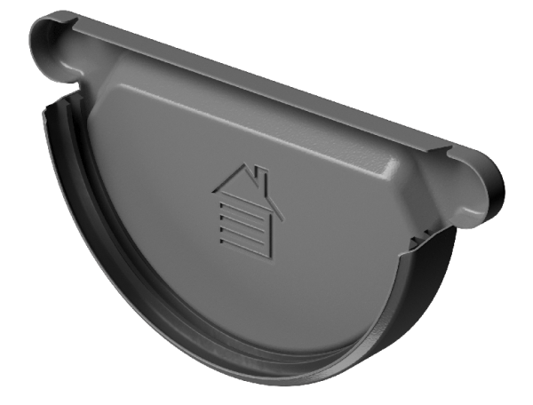 Заглушка желоба D125 Döcke STAL PREMIUM Графит, (RAL 7024) купить в Находке