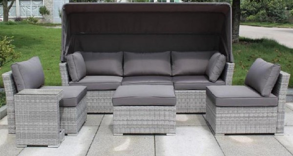 Диван-Трансформер AFINA плетеный из иск. ротанга AFM-320G Grey купить в Находке