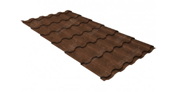 Металлочерепица кредо 0,45 Safari Twincolor Brown купить в Находке