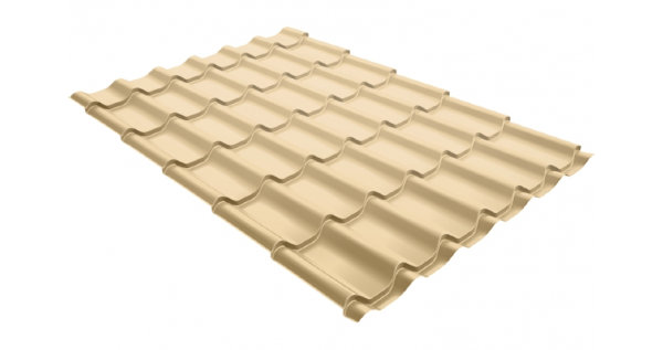 Металлочерепица классик 0,5 Satin RAL 1014 слоновая кость купить в Находке