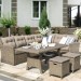 Комплект мебели AFINA плетеной из иск. ротанга AFM-307B Beige купить в Находке