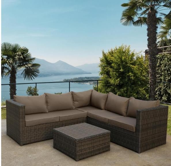 Комплект мебели AFINA плетеной из иск. ротанга YR825A Brown/Beige купить в Находке