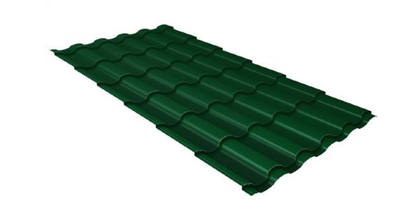 Металлочерепица кредо 0,5 Satin RAL 6005 зеленый мох купить в Находке