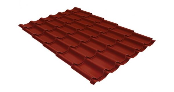 Металлочерепица классик GL 0,5 Velur20 RAL 3009 оксидно-красный купить в Находке