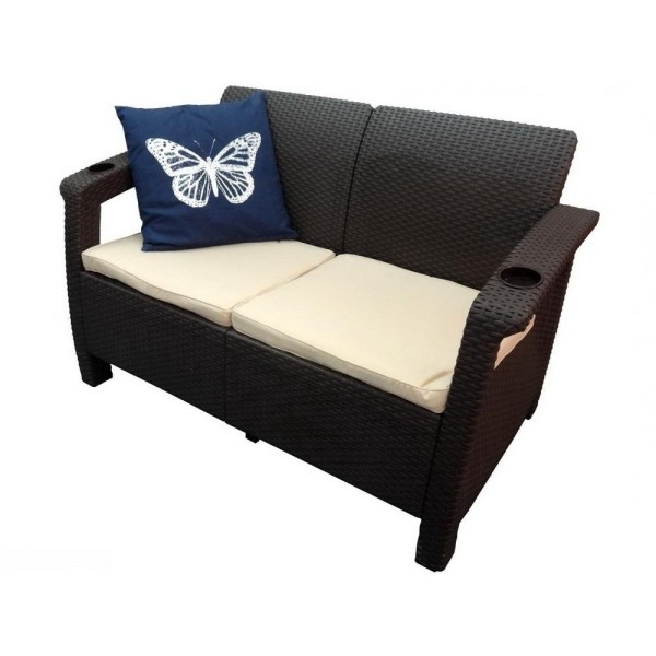 Двухместный диван Yalta Sofa Seаt венге купить в Находке