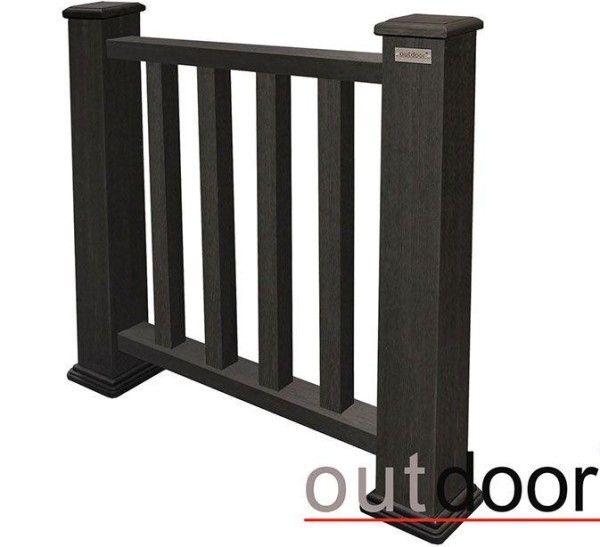 Ограждение из ДПК Outdoor Классик 3D STORM чёрный купить в Находке