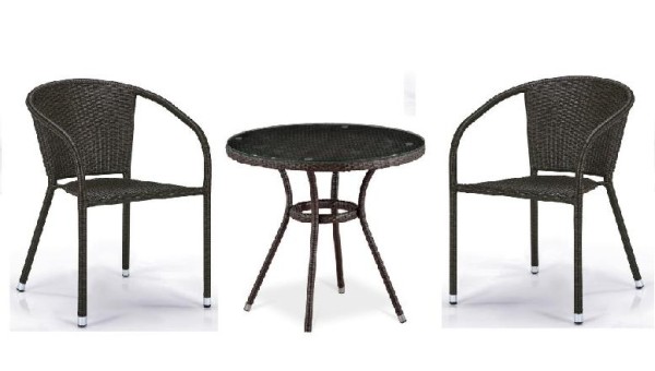 Комплект плетеной мебели AFINA из иск. ротанга Асоль-7 T282ANT/Y137C-W53 Brown 2Pcs купить в Находке