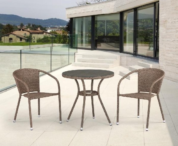 Комплект плетеной мебели AFINA из иск. ротанга T282ANT/Y137C-W56 Light Brown 2Pcs купить в Находке