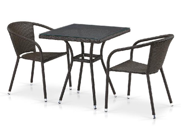 Комплект плетеной мебели AFINA из иск. ротанга T282BNT/Y137C-W53 Brown 2Pcs купить в Находке