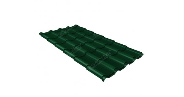 Металлочерепица камея 0,5 Satin RAL 6005 зеленый мох купить в Находке