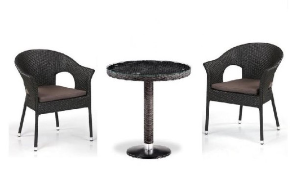 Комплект плетеной мебели AFINA из иск. ротанга T601/Y79A-W53 Brown 2Pcs купить в Находке