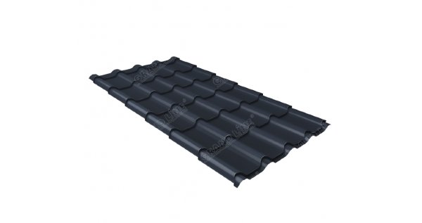 Металлочерепица камея 0,5 Satin RAL 7024 мокрый асфальт купить в Находке