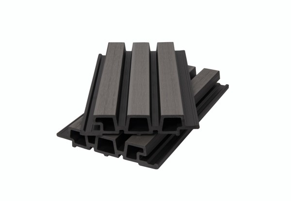 Фасадная панель брусковая двухцветная co-extrusion, grey dark купить в Находке