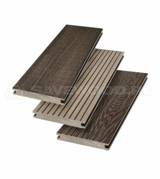 Террасная доска SW Fraxinus (R) полнотелая «SaveWood» Темно-коричневый купить в Находке