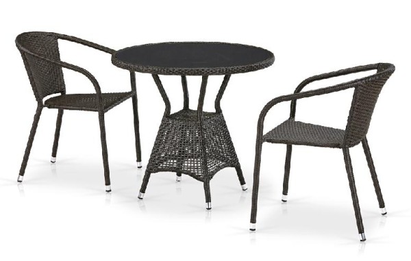 Комплект плетеной мебели AFINA из иск. ротанга T707ANS/Y137C-W53 Brown 2Pcs купить в Находке