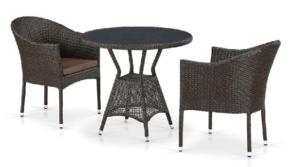 Комплект плетеной мебели AFINA из иск. ротанга T707ANS/Y350-W53 Brown 2Pcs купить в Находке