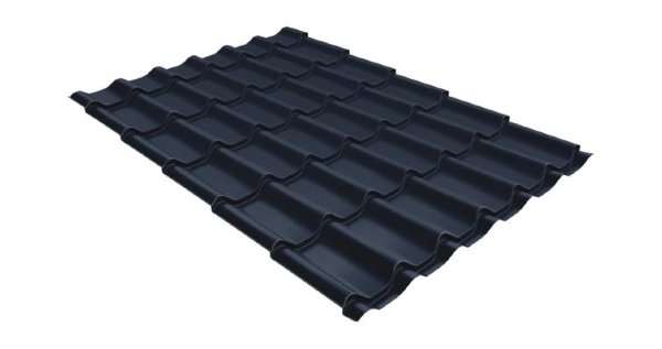 Металлочерепица классик 0,5 Satin RAL 7024 мокрый асфальт купить в Находке