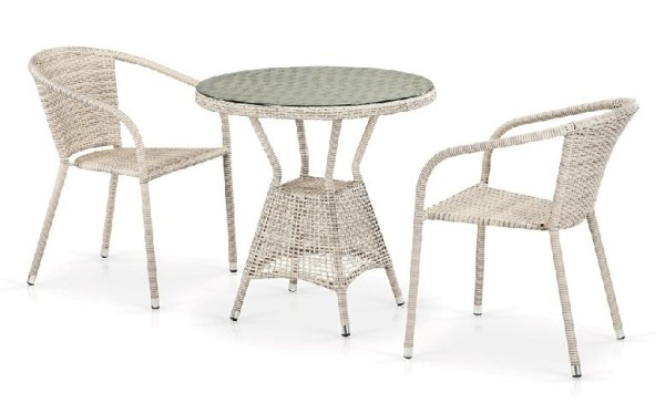 Комплект плетеной мебели AFINA из иск. ротанга T705ANT/Y137C-W85 Latte 2Pcs купить в Находке