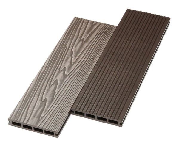 Террасная доска ДПК NanoWood двусторонняя New 3D тиснение + вельвет Венге купить в Находке