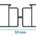Лага алюминиевая KRONEX 50x25x3000 мм несущая купить в Находке
