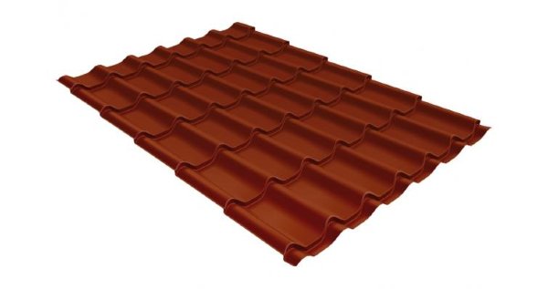 Металлочерепица классик 0,45 Drap RAL 8004 терракота купить в Находке