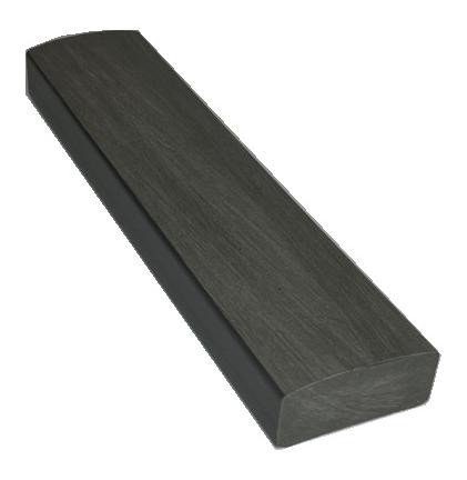 Лавочный брус Ecodecking Некст полнотелый брашированный 70х35 графит купить в Находке