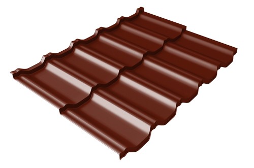Металлочерепица модульная Квинта Uno Grand Line c 3D резом 0,5 Satin RAL 3005 красное вино купить в Находке