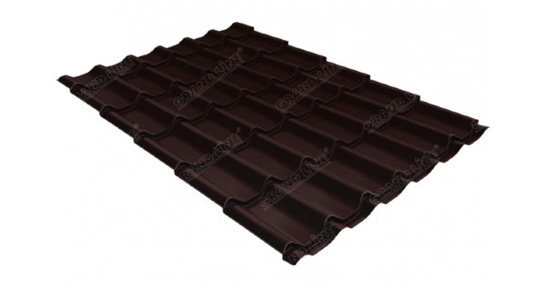 Металлочерепица классик GL 0,5 Quarzit RAL 8017 шоколад Metallic купить в Находке