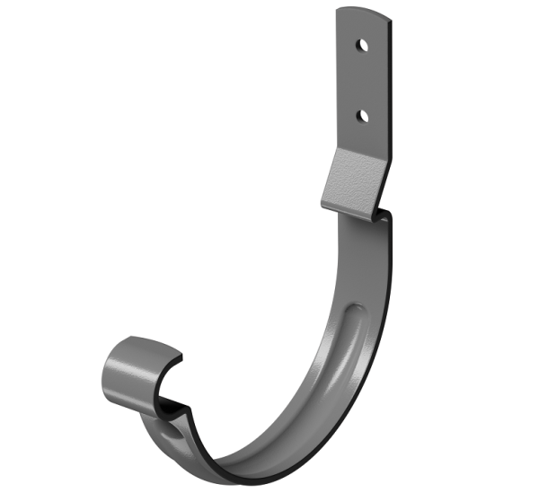 Карнизный крюк короткий (гнутый) D125 Döcke STAL PREMIUM Графит, (RAL 7024) купить в Находке