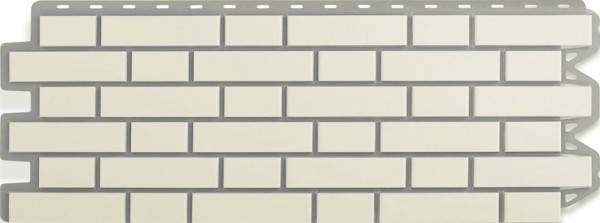 Фасадная панель Альта-Профиль, Кирпич Клинкерный, Белый купить в Находке